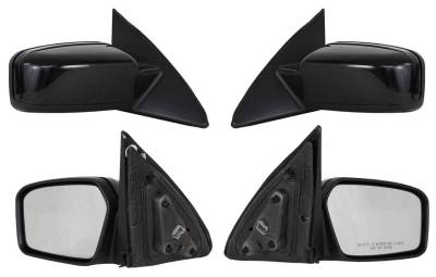 New Door Mirror Pair Compatible With Ford 06-10 Fusion Mercury Milan Power W/O Heat Fo1320265 6E5z