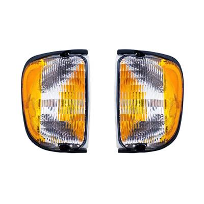 New Pair Of Side Marker Lights Compatible With Ford E-350 Econoline Club Wagon Fo2521122 Fo2520122