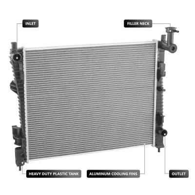 Rareelectrical - Radiator Compatible With 2016-2020 Jeep Grand Cherokee 5.7L V8 Heavy Duty Cooling 2015-2020 Dodge - Image 2