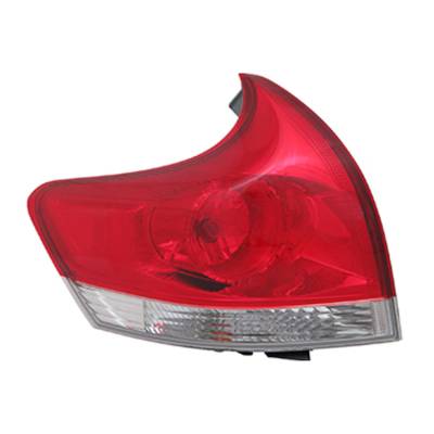 Left Driver Outer Tail Light Compatible With 2009-2012 Toyota Venza Base Le Xle 2.7L 4-Cyl 3.5L V6