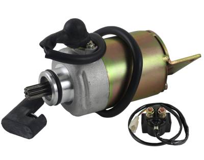 New 12V Starter And Starter Relay Compatible With Polaris Atv Phoenix 200 2005-12 0453024