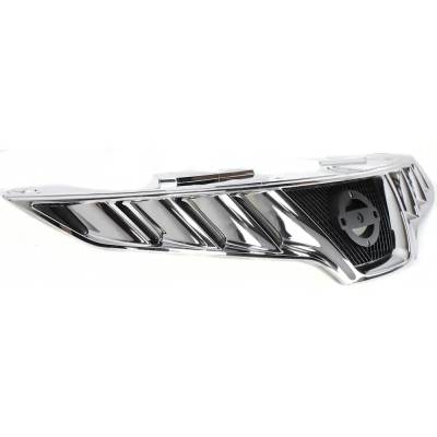 Rareelectrical - New Chrome Shell Grille Assembly Compatible With Nissan Murano S 6 Cyl 3.5L Murano Sl 6 Cyl 3.5L - Image 3
