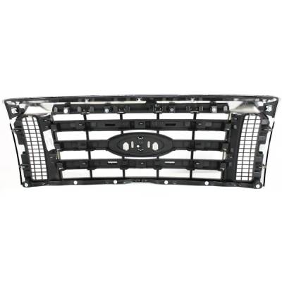 Rareelectrical - New Chrome Shell Grille Assembly Compatible With Ford F-150 Xlt 6 Cyl 3.7L F-150 Xlt 8 Cyl 5.0L - Image 4