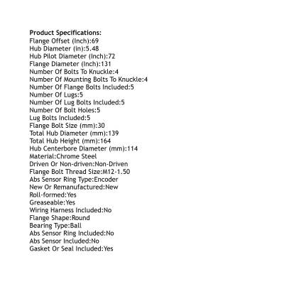 Rareelectrical - Rear Hub Bearing Assembly Compatible With 2013-2023 Acura Tlx 5-Lug Without Abs 42200-Tva-A52 512544 - Image 5