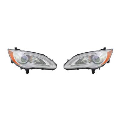 New Pair Of Head Lights Compatible With Chrysler 200 Limited 2011-2014 5182590Ac Ch2519140 5182591Ac