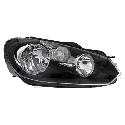 Right Passenger Headlight Compatible With 2010-2014 Vw Volkswagen Golf Sportwagen Jetta Sportwagen