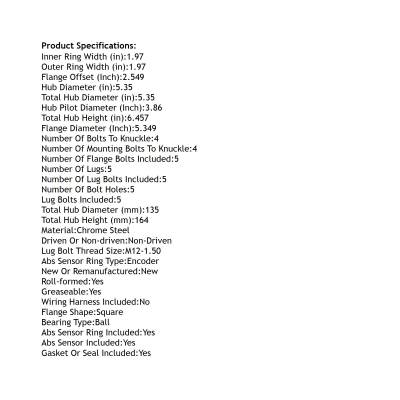 Rareelectrical - Rear Hub Bearing Assembly Compatible With 2008-2021 Bmw X5 5-Lug Abs 512361 Bolt-On Direct Fit X6 - Image 4