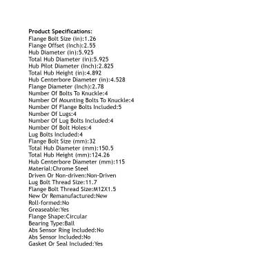 Rareelectrical - Front Hub Bearing Assembly Compatible With 1982-2005 Oldsmobile Cutlass Cruiser Supreme Buick - Image 5