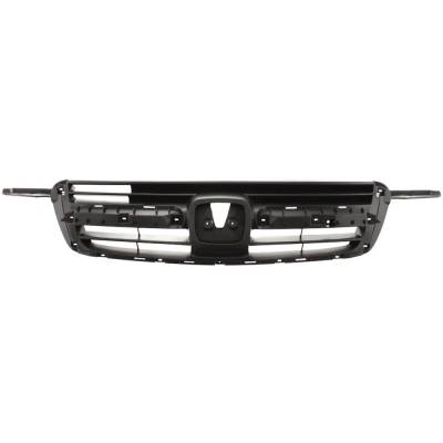 Rareelectrical - New Textured Gray Grille Assembly Compatible With Honda Cr-V Ex 4 Cyl 2.4L Cr-V Lx 4 Cyl 2.4L - Image 1