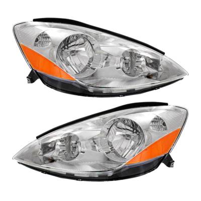 New Pair Of Halogen Headlight Compatible With Toyota Sienna Mini Passenger Van 2006-2010 By Part