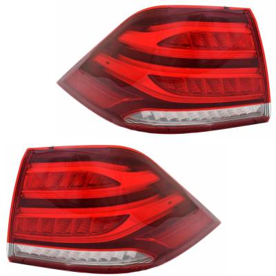 Rareelectrical - New Pair Of Tail Lights Compatible With Mercedes-Benz Gle300d Gle350 Gle400 Gle43 Amg Gle450 Amg - Image 1