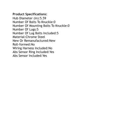Rareelectrical - Rear Wheel Hub Assembly Compatible With Daewoo Leganza 1999-2002 2.2L L4 With Abs Sensor 5 Lug - Image 5
