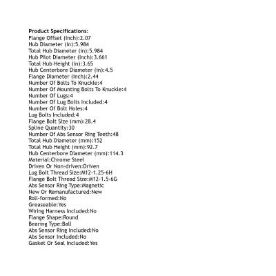 Rareelectrical - Front Hub Bearing Assembly Compatible With 2019-2022 Toyota Rav4 4-Lug Without Abs 590760 Bolt-On - Image 3