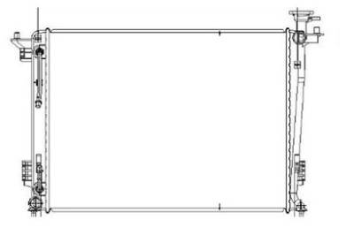 New Radiator Assembly Compatible With Kia 11-12 Sportage 2.4L 2359Cc 25310-2F550 Hy3010168