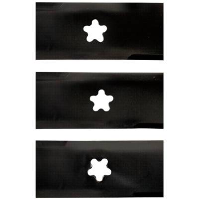 Rareelectrical - Mulching Blade 16-5/8 In 5 Pt Star 2-1/2 Wide Compatible With Husqvarna Yth2148 Yth2748 Gth2248 - Image 2