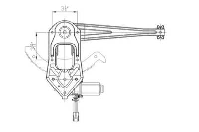 New Front Right Window Regulator Compatible With 96-11 Ford Ranger Fo1351156 741-832 3552-6100R