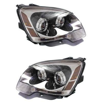Rareelectrical - New Pair Of Halogen Headlights Compatible With Gmc Acadia Sl Sport Utility 4 Door 3.6L 2008 2009 - Image 3