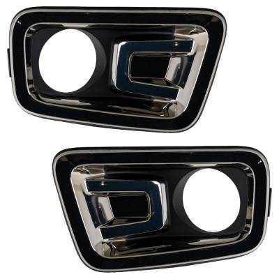 New Front Left And Front Right Fog Light Trim Compatible With Nissan Titan Xd Platinum Reserve Titan