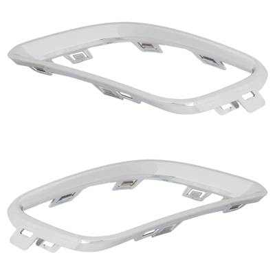 Rareelectrical - New Pair Of Fog Light Trim Compatible With Jeep Cherokee Limited Cherokee Latitude Plus 2019-2023 By - Image 2