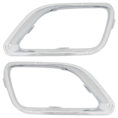 Rareelectrical - New Pair Of Fog Light Trim Compatible With Jeep Cherokee 80Th Anniversary Cherokee Latitude Plus - Image 1