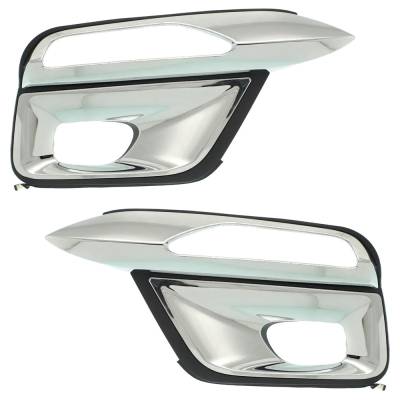 New Front Left And Front Right Fog Light Trim Compatible With Infiniti Qx80 Limited Qx80 Base