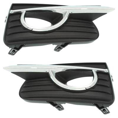 New Front Left And Front Right Fog Light Trim Compatible With Infiniti Q50 Hybrid Premium Q50