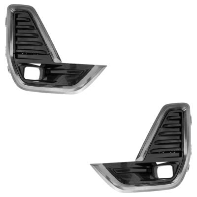 Rareelectrical - New Front Left And Front Right Fog Light Trim Compatible With Gmc Acadia Slt 6 Cyl 3.6L Acadia Sle 4 - Image 2