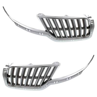 Rareelectrical - New Pair Of Grille Assembly Compatible With Lincoln Mkz Hybrid 4 Cyl 2.5L Mkz Base 6 Cyl 3.5L - Image 4