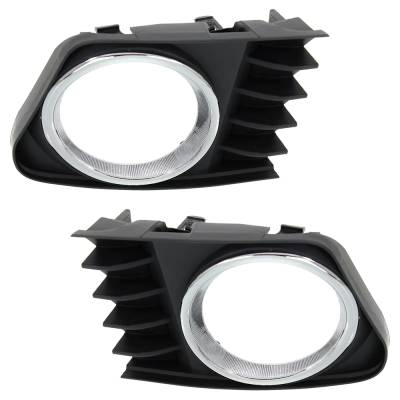 New Front Left And Front Right Fog Light Trim Compatible With Toyota Prius V Three Prius V Base