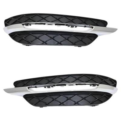 New Front Left And Front Right Fog Light Trim Compatible With Mercedes Benz C300 4Matic Sport 6 Cyl