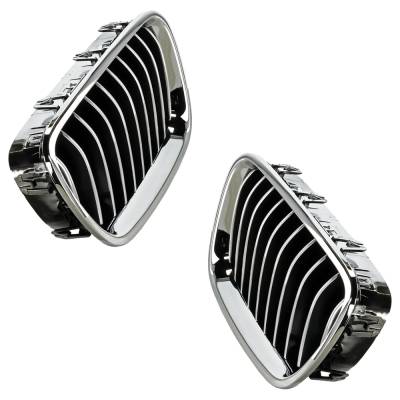 Rareelectrical - New Pair Of Grille Assembly Compatible With Bmw Activehybrid 5 Base 6 Cyl 3.0L 535D Xdrive Base 6 - Image 3