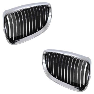 Rareelectrical - New Pair Of Grille Assembly Compatible With Bmw X5 Xdrive35d 6 Cyl 3.0L X6 M 8 Cyl 4.4L 2007-2014 By - Image 3