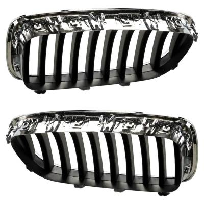 Rareelectrical - New Pair Of Grille Assembly Compatible With Bmw 528I Base 4 Cyl 2.0L 535I Xdrive Base 6 Cyl 3.0L - Image 6