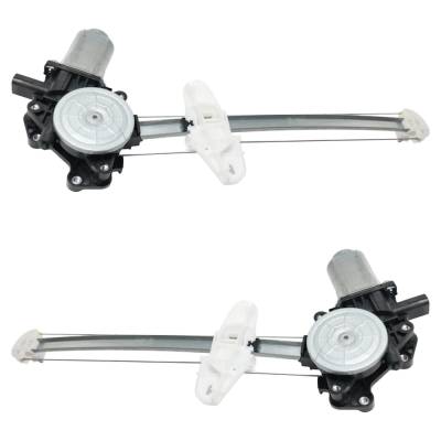 New Rear Left And Rear Right Window Regulator Compatible With Honda Civic Ex-L Civic Lx 2012-2015 By