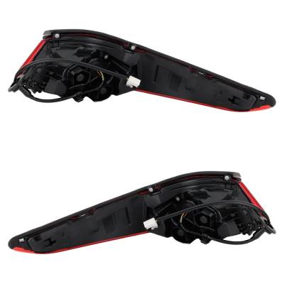 Rareelectrical - New Pair Of Outer Tail Light Compatible With Lexus Es350 Black Line Edition 6 Cyl 3.5L Es350 - Image 3