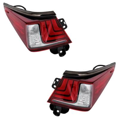 Rareelectrical - New Pair Of Outer Tail Light Compatible With Lexus Es250 F Sport 4 Cyl 2.5L Es300h F Sport 4 Cyl - Image 1