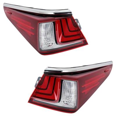 Rareelectrical - New Pair Of Outer Tail Light Compatible With Lexus Es250 Base 4 Cyl 2.5L Es300h Ultra Luxury 4 Cyl - Image 1