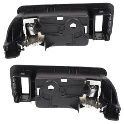 Rareelectrical - Front Pair Interior Door Handle Compatible With 2005-2014 Ford Mustang Black Bezel With Silver Lever - Image 5