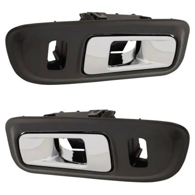 Rareelectrical - Front Driver And Passenger Side Interior Door Handle Compatible With 2013-2019 Ford Taurus Chrome - Image 2