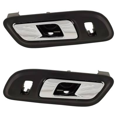 Rareelectrical - Front Driver And Passenger Side Interior Door Handle Compatible With 2013-2019 Ford Taurus Chrome - Image 6