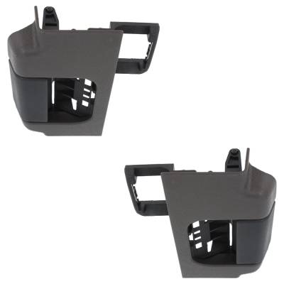 Rareelectrical - Rear Pair Interior Door Handle Compatible With 2009-2014 Ford F-150 Gray Bezel With Black Lever - Image 4