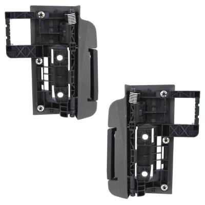 Rareelectrical - Rear Pair Interior Door Handle Compatible With 2009-2014 Ford F-150 Gray Bezel With Black Lever - Image 5
