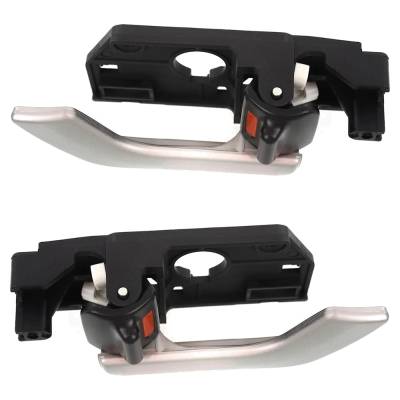 Rareelectrical - Front Left And Right Interior Door Handle Compatible With 2003-2008 Hyundai Tiburon Silver With Lock - Image 4