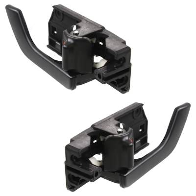 Rareelectrical - Front Left And Right Interior Door Handle Compatible With 2003-2008 Hyundai Tiburon Black With Lock - Image 2