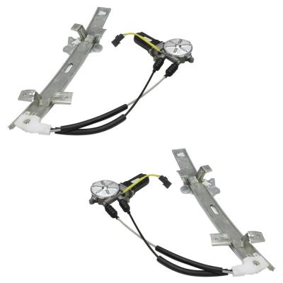Rareelectrical - New Driver And Passenger Side Front Window Regulator Set With Motor Compatible With 1991-1996 Dodge - Image 2