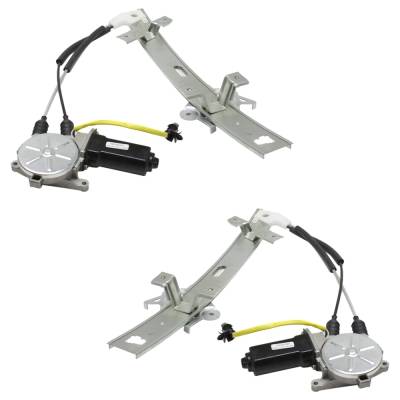 Rareelectrical - New Driver And Passenger Side Front Window Regulator Set With Motor Compatible With 1991-1996 Dodge - Image 3