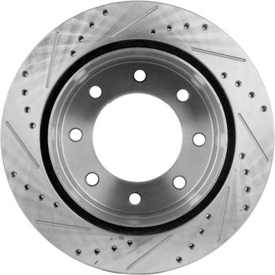 Rareelectrical - Performance Rotor Brake Disc Compatible With Chevrolet Gmc Sierra 3500 Hd Base 8 Cyl 6.6L Sierra - Image 4