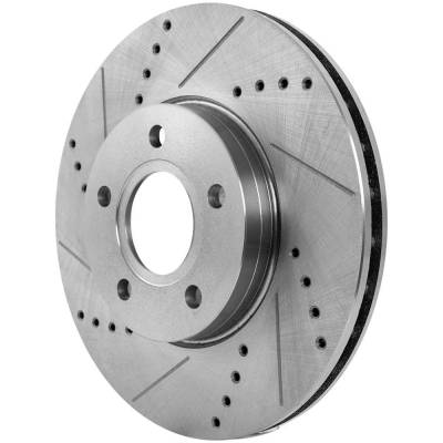 RAREELECTRICAL - New Cross-Drilled And Slotted Brake Disc Compatible With Ford Volvo Focus Se 4 Cyl 2.0L C-Max Hybrid - Image 3