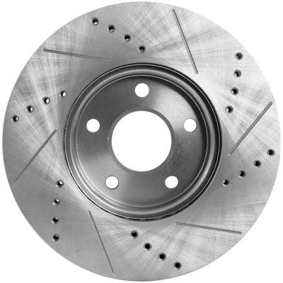 RAREELECTRICAL - New Cross-Drilled And Slotted Brake Disc Compatible With Ford Volvo Focus Se 4 Cyl 2.0L C-Max Hybrid - Image 4
