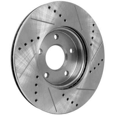 RAREELECTRICAL - New Cross-Drilled And Slotted Brake Disc Compatible With Ford Volvo Focus Se 4 Cyl 2.0L C-Max Hybrid - Image 5